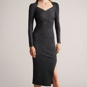 Ted Baker Tabytha Slim Fit Crossover Knit Dress